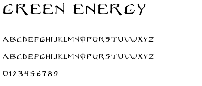 Green Energy font